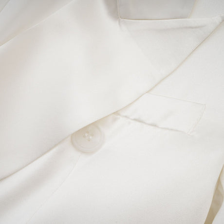 Vera Blazer White Double Breasted Shoulder Pads