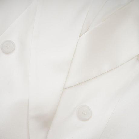 Vera Blazer White Double Breasted Shoulder Pads