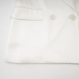 Vera Blazer White Double Breasted Shoulder Pads