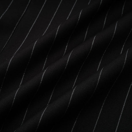 Veronika Blazer Black Striped Open Back & Peak Lapels