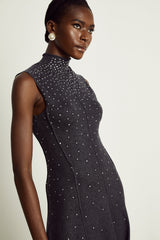Véronique rhinestoneembellished midi dress
