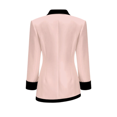 Vespera contrast colours jacket  skirt matching set