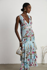 Victoire floralprinted midi dress