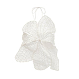 Vincenzina Top Floral Halterneck Pearl Embellished