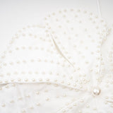 Vincenzina Top Floral Halterneck Pearl Embellished