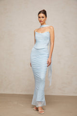 Viola Skirt & Top Set Blue Tulle Ruched
