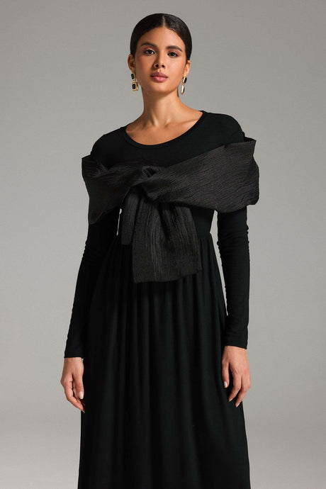 Violetta Black Elegant Versatile Dress