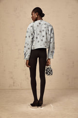 Virginia Denim Jacket Blue Studded Sun Motif