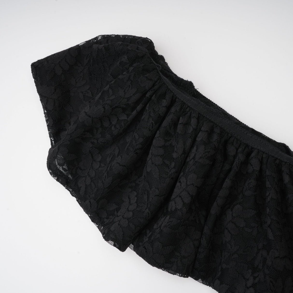 Virginia Gown Black Chantilly Lace Bow Trim & Slip Dress