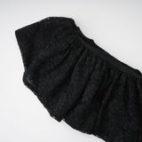 Virginia Gown Black Chantilly Lace Bow Trim & Slip Dress