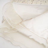 Vittoria Jacket Vittoria Beaded Ruffle Cropped White Jacket