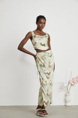 Viviane floralprint top  skirt matching set