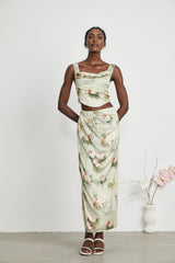 Viviane floralprint top  skirt matching set