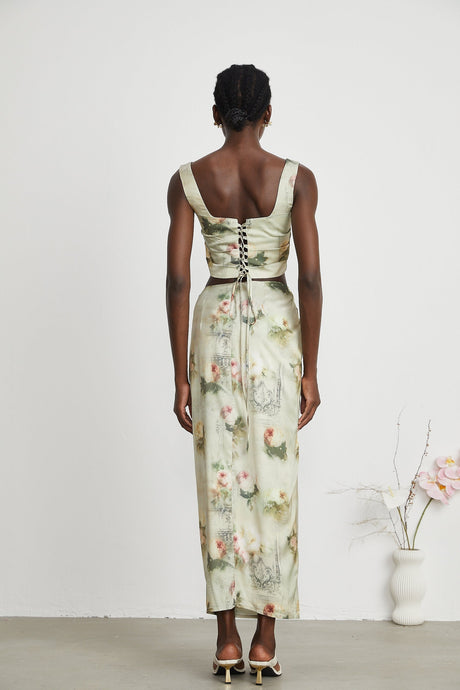 Viviane floralprint top  skirt matching set