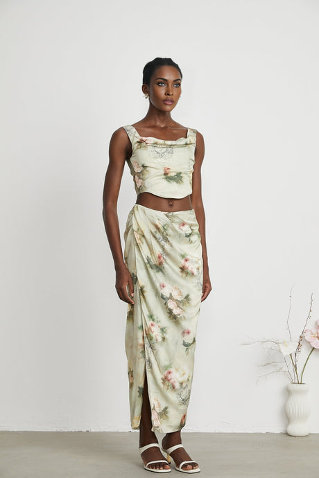 Viviane floralprint top  skirt matching set