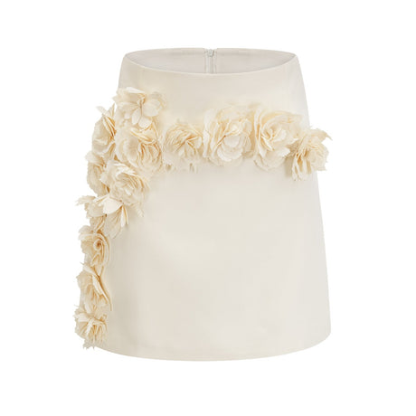 Vivien floralappliqué jacket  skirt matching set