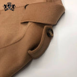 Vivienne Winter Cape in Cashmere Wool with Genuine Fox Fur Pockets