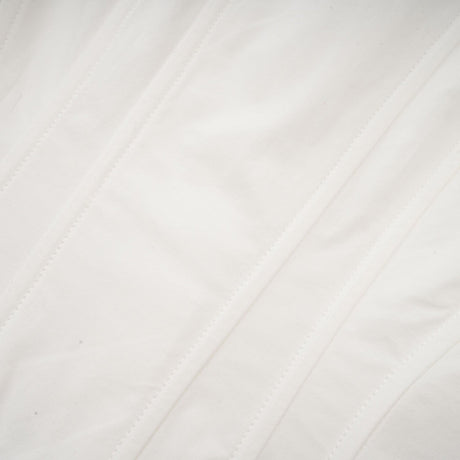 Weisses plissiertes Mini Hemdkleid mit taillierter Taille von Orlane