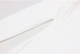 White Blazer-Inspired Bandage Mini Dress with Gold-Tone Buttons and Deep V-Neckline