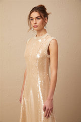 White midi dress with faux pearl and sequin embellishments featuring delicate straps and a fitted silhouette