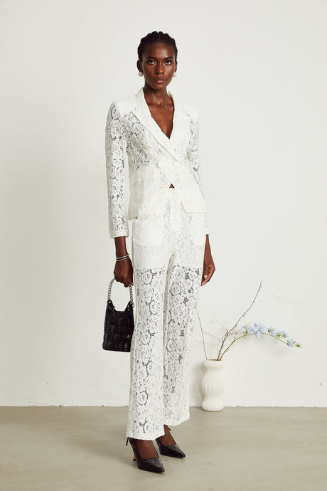 Willow Blazer & Trousers Lace Matching Set