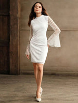 Womens New Arrival Long Sleeve Sequins Embellished Dress