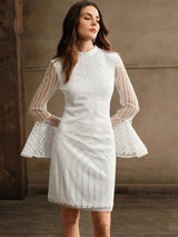 Womens New Arrival Long Sleeve Sequins Embellished Dress