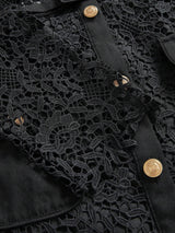 Womens SpringAutumn Long Sleeve Elegant French Lace Waist Slim Dress