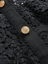 Womens SpringAutumn Long Sleeve Elegant French Lace Waist Slim Dress