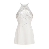 Xanthea white embellished mini dress