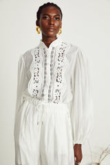 Yasmine semisheer shirt  trousers matching set