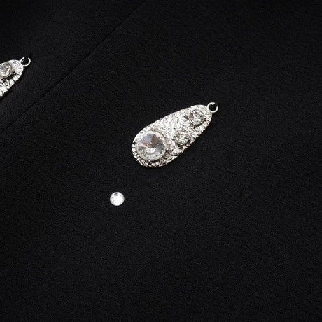 Ysabeau black embellished bowknot dress