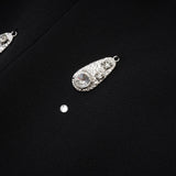 Ysabeau black embellished bowknot dress