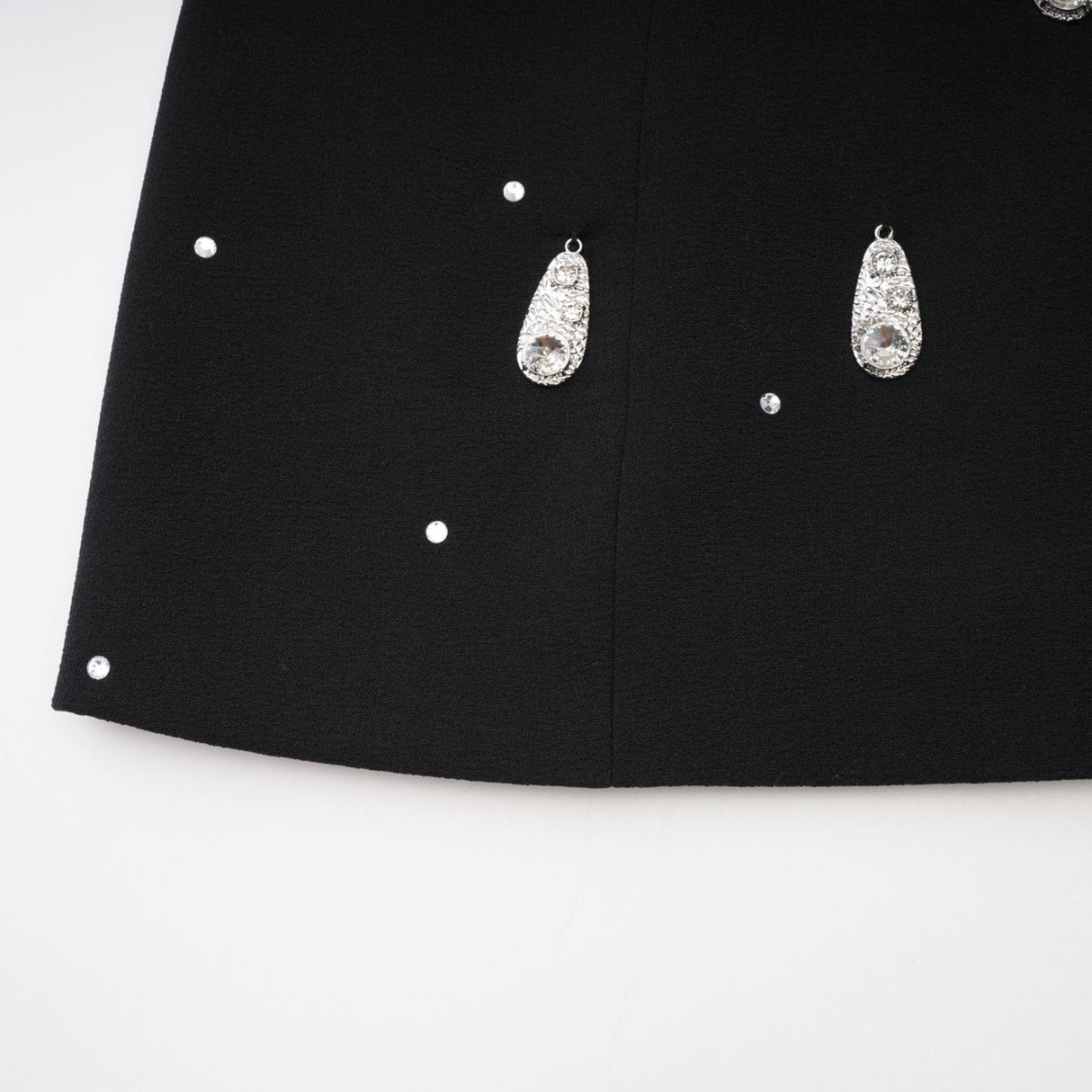 Ysabeau black embellished bowknot dress