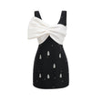 Ysabeau Embellished Mini Dress With Oversized Bow