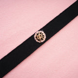 Yvette Mini Dress Pink Black Button Knit Thigh Length