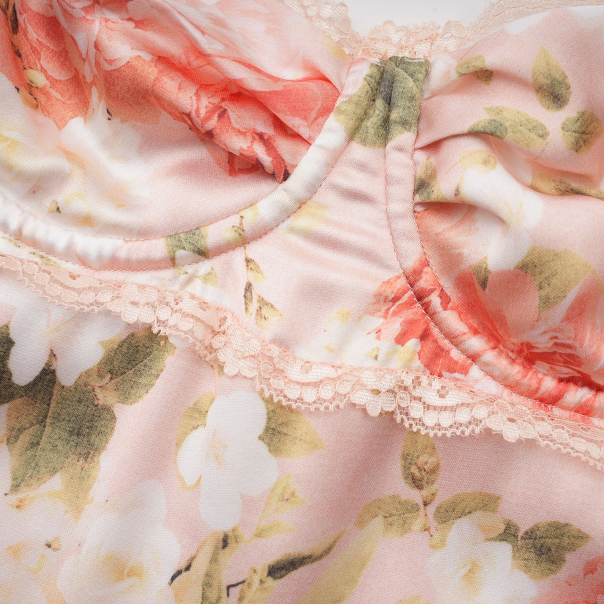 Yvette pink floralprint satin maxi dress