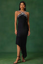 Zara Black Diamond Flounce Sleeveless Dress
