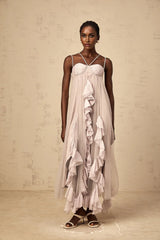Zaylee Maxi Dress Light Purple Layered Ruffles