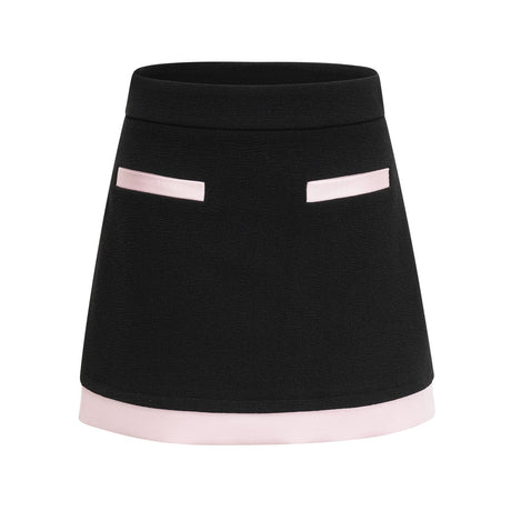 Zelda Jacket & Skirt Pink Black Matching Set