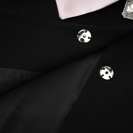 Zelda Jacket & Skirt Pink Black Matching Set