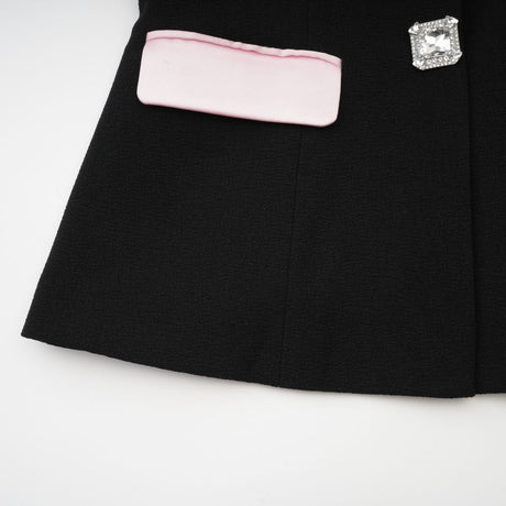 Zelda Jacket & Skirt Pink Black Matching Set
