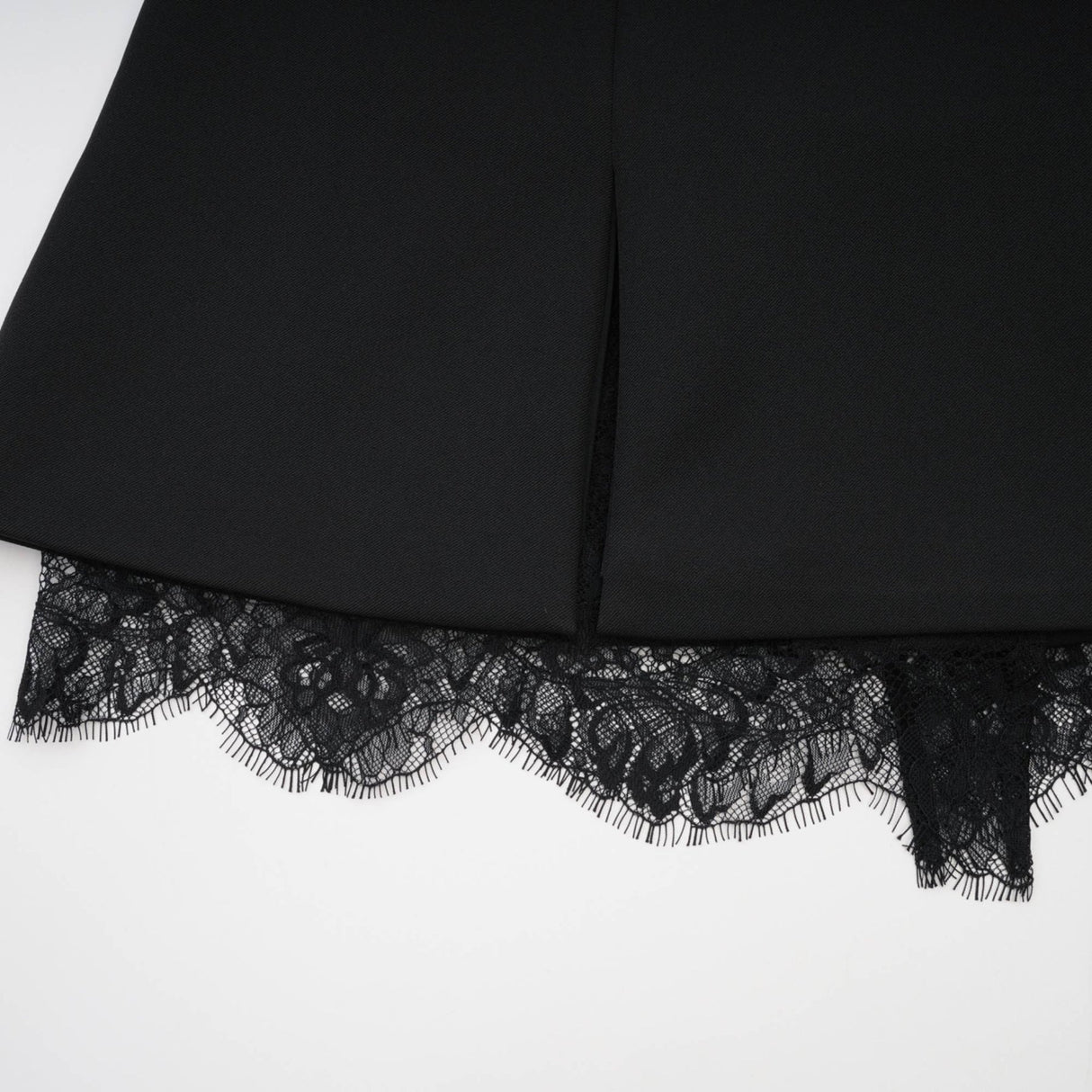 Zephyra black lacedetail mini dress