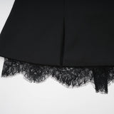 Zephyra black lacedetail mini dress