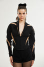 Zita Jacket with Corset Style & Mesh Panels