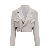 Zoé buckled cropped blazer  skirt matching set