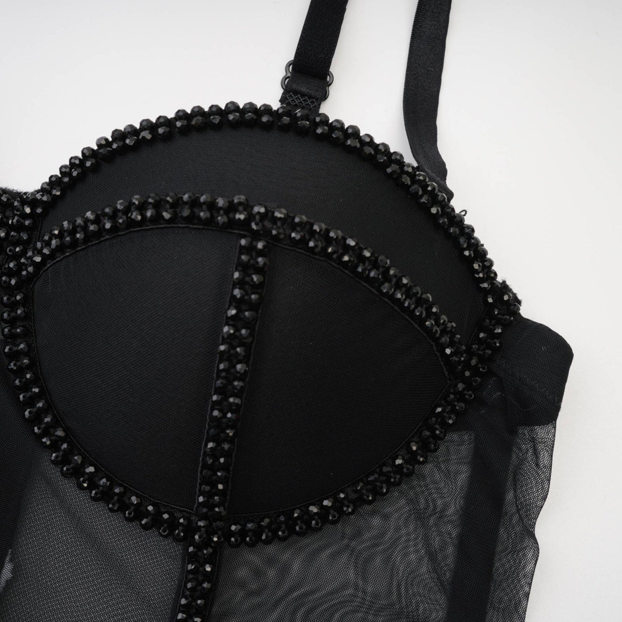Zoe Corset Top with Embellished Details & Spaghetti Straps
