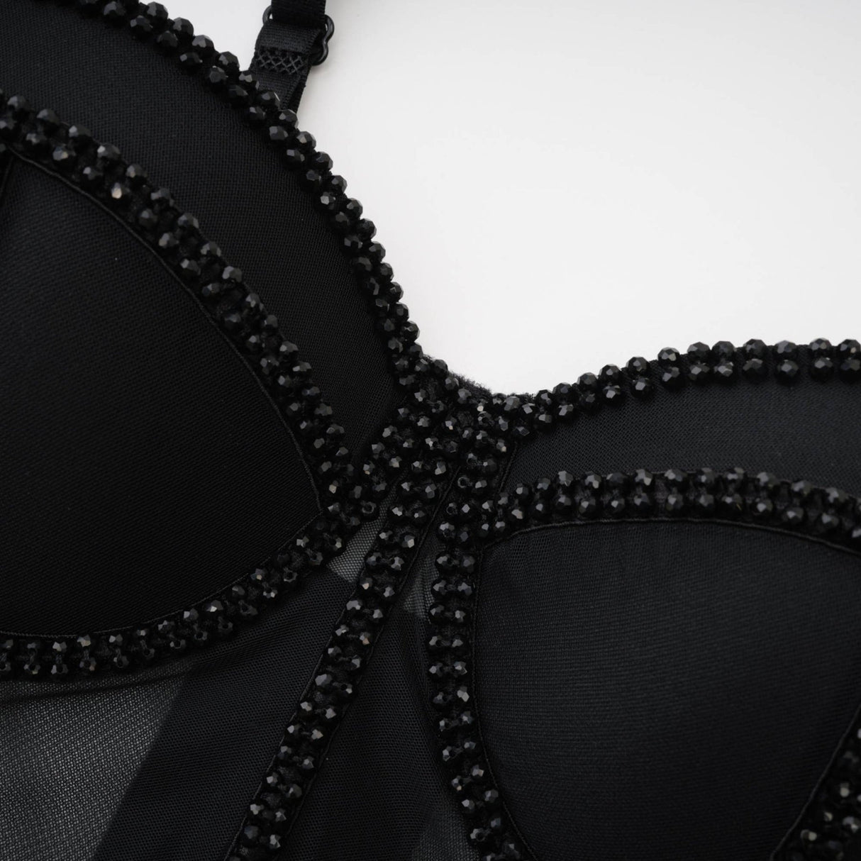 Zoe Corset Top with Embellished Details & Spaghetti Straps