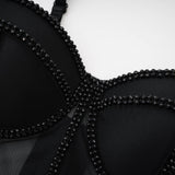 Zoe Corset Top with Embellished Details & Spaghetti Straps