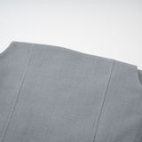 Zuri Mini Dress Grey with Faux Fur Shoulders